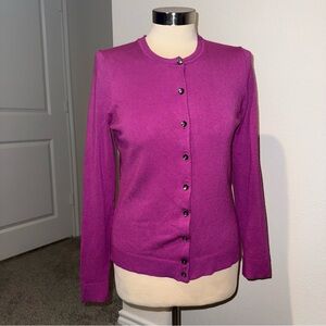 Charter Club Magenta Cardigan Sweater